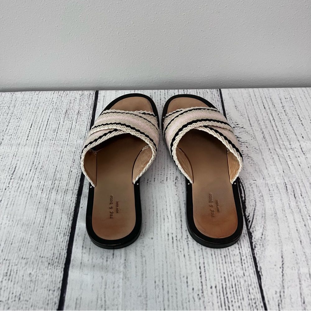 Rag & Bone Keaton Slip On Slides In Pink Combo Si… - image 7